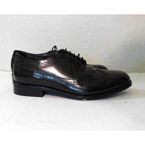 Nunn Bush Dress Flex Leather Oxford Shoes Mens Size 9.5 Dark Brown Wing Tip - Picture 4 of 14